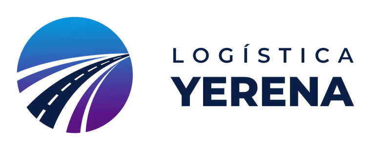 Logotipo actual de Logística Yerena: el círculo con la carretera y el nombre a un lado